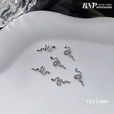 Snake shape metal decors (10pcs/pack)