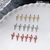 Snake shape metal decors (10pcs/pack)