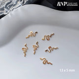 Snake shape metal decors (10pcs/pack)