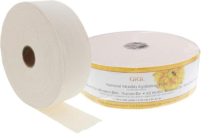 GIGI Natural Muslin Epilating Roll, 2.5 In X 100 yards, 1 Count