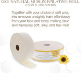 GIGI Natural Muslin Epilating Roll, 2.5 In X 100 yards, 1 Count