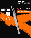 STALEKS PRO EXPERT 40 PROFESSIONAL EYELASH TWEEZERS