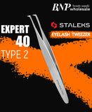 STALEKS PRO EXPERT 40 PROFESSIONAL EYELASH TWEEZERS