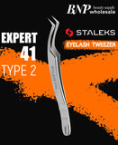 [STALEKS PRO] EXPERT 41 PROFESSIONAL EYELASH TWEEZERS