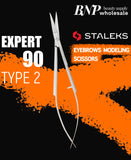 Staleks Professional Micro Scissors for Eyebrows Modeling Expert 90 Type 2