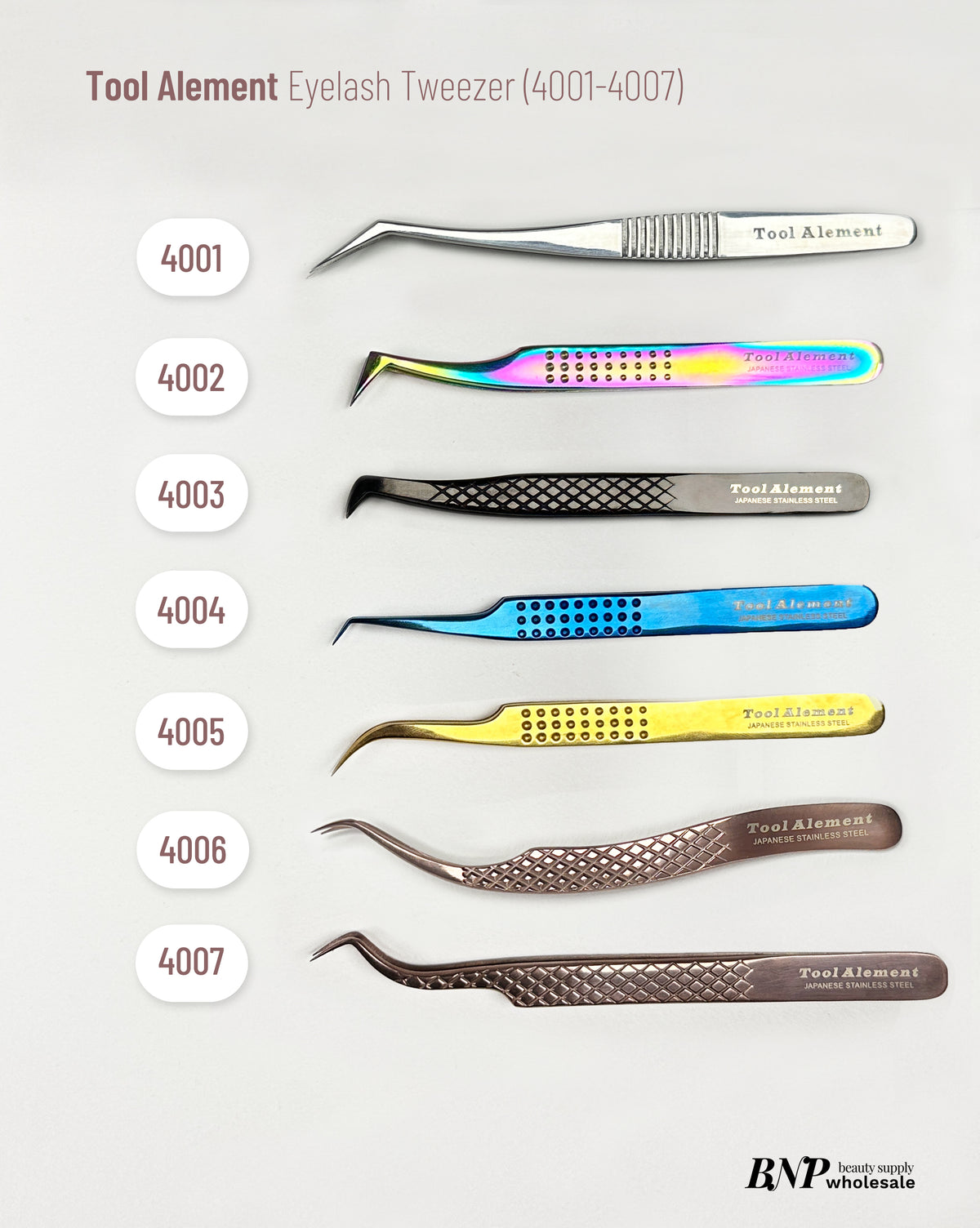 [Tool Alement] Premium Eyelash Tweezers 4001~4007