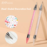 Dual-Ended Nail Rhinestone Picker Wax Tip Pen