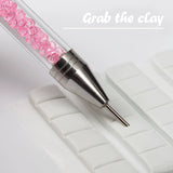 Dual-Ended Nail Rhinestone Picker Wax Tip Pen