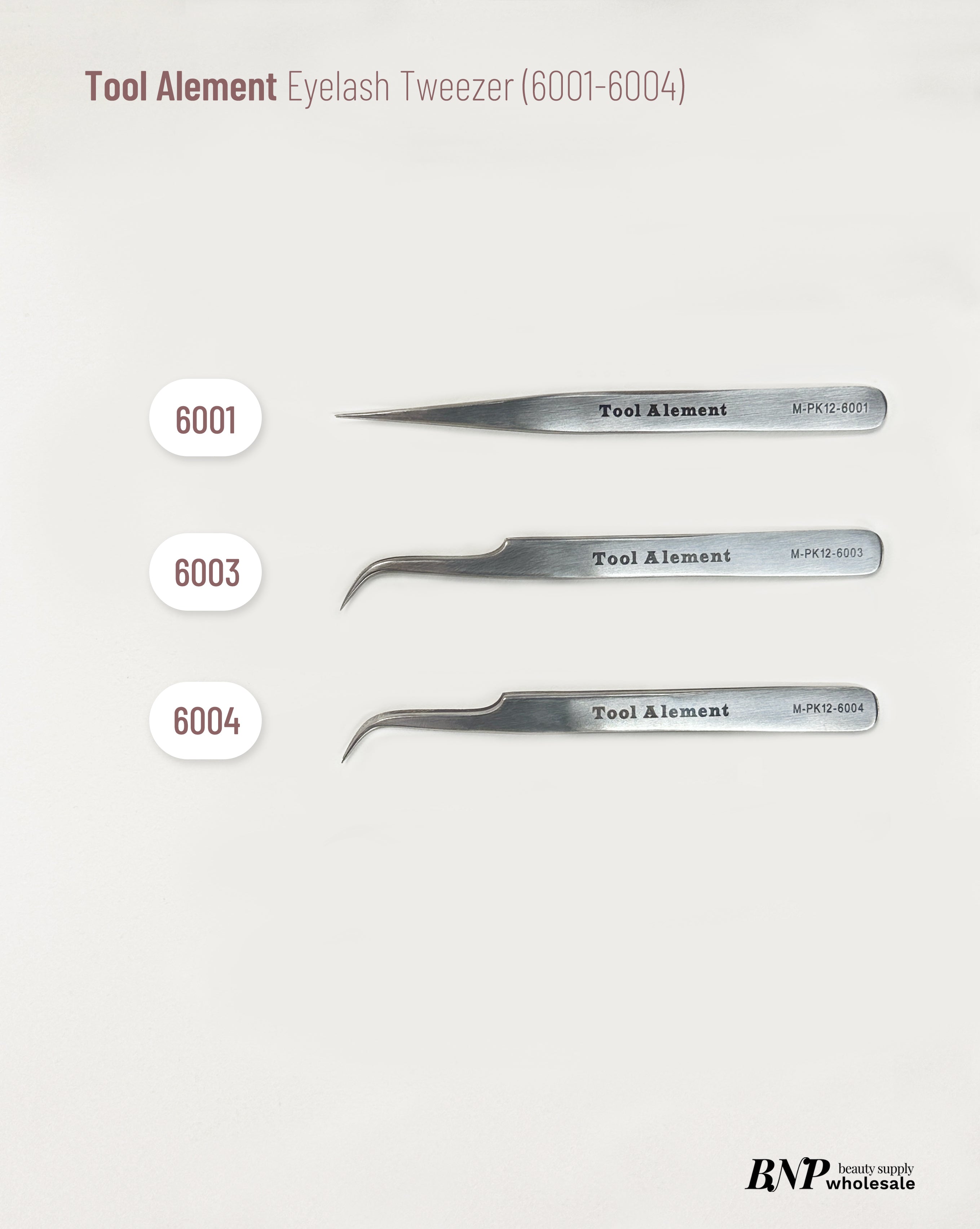 tool alement Stainless steel eyelash tweezer silver