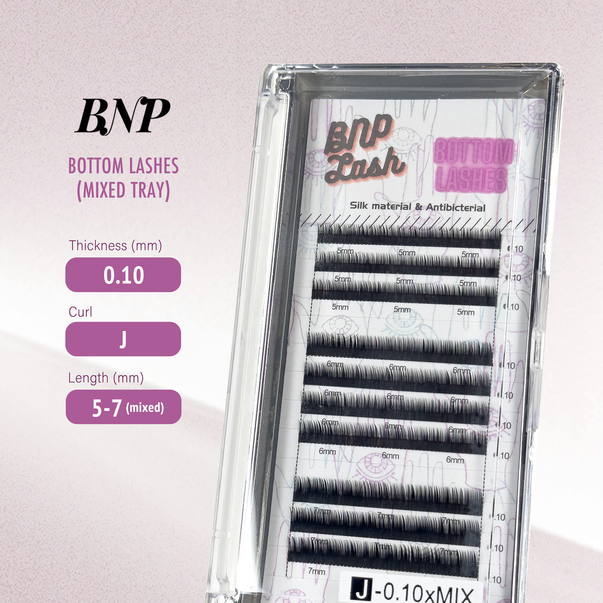 [BNP] Bottom Lash MIX 5-7mm