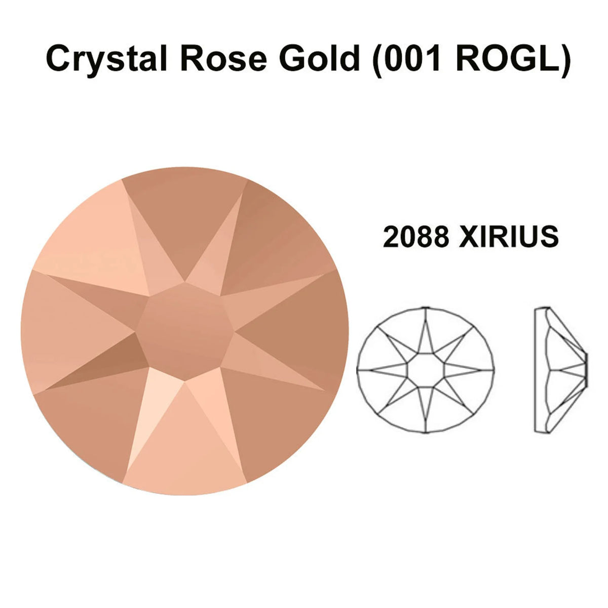 [Swarovski] Flat Back Crystal Rose Gold (001 ROGL) (variated sizes)