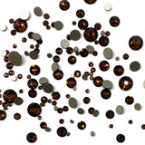 [Swarovski] Flat Back Crystal Smoked Amber(100) (variated sizes)