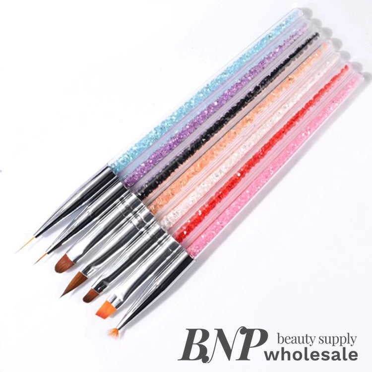 [generic] Crystal-hand Nail Brush Set (7pcs)